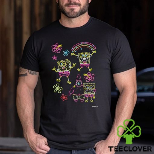 SpongeBob SquarePants Neon Floral Friends Classic shirt