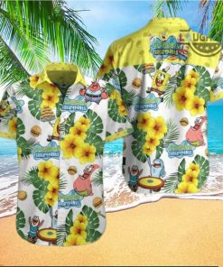 Spongebob Hawaiian Shirt Mens Spongebob Button Up Shirt Mens Spongebob Shirt And Shorts New