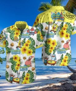 Spongebob Hawaiian Shirt Mens Spongebob Button Up Shirt Mens Spongebob Shirt And Shorts New