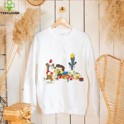 Spongebob and Group Friend Merry Christmas Shirt, Spongebob Christmas Shirt