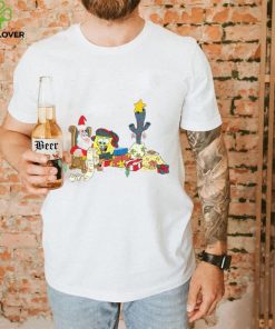 Spongebob and Group Friend Merry Christmas Shirt, Spongebob Christmas Shirt