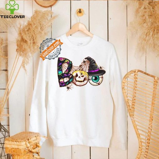 Spooky Halloween  with Boo Pumpkin and Eyeball Design  shirt
