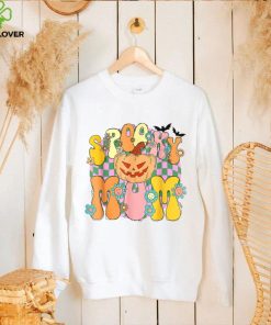 Spooky Mom Spooky Pumpkin Groovy Retro Halloween Spooky Boo T Shirt