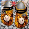 Sport Personalized Fire Baseball Crack Ball Overlays Clog Shoes