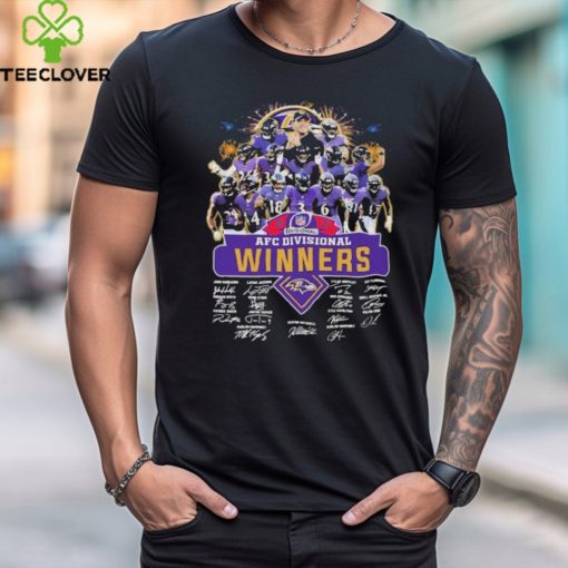 Sport Team Baltimore Ravens AFC Divisional Winners 2023 Signatures Shirt