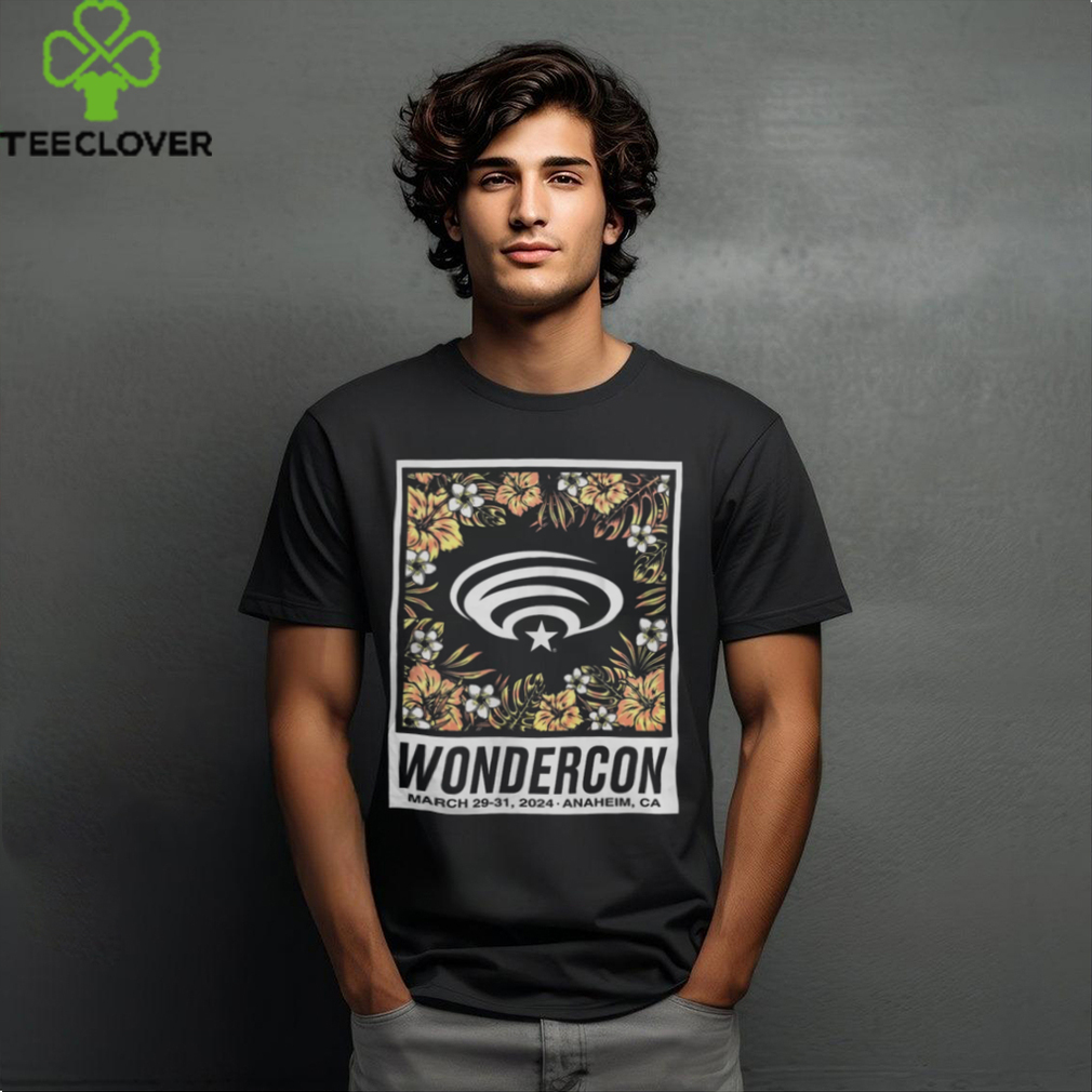Sportiqe Black 2024 WonderCon Floral Comfy Tri Blend T Shirt Sportiqe Black 2024 WonderCon Floral Comfy Tri Blend T Shirt