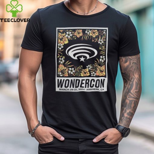 Sportiqe Black 2024 WonderCon Floral Comfy Tri Blend T Shirt