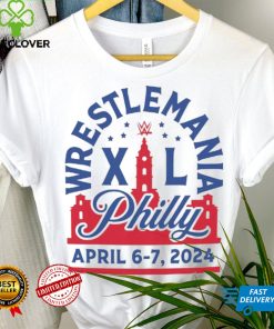 Sportiqe White Wrestlemania 40 Philly Tri Blend T Shirt