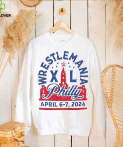 Sportiqe White Wrestlemania 40 Philly Tri Blend T Shirt