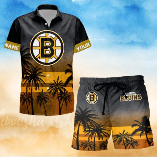 Sportwearmerch Boston Bruins NHL Special Personalized Hawaiian And Short Pants Cocconut Pattern For Fan