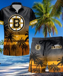 Sportwearmerch Boston Bruins NHL Special Personalized Hawaiian And Short Pants Cocconut Pattern For Fan