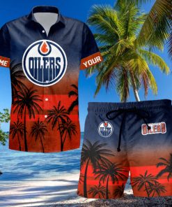 Sportwearmerch Edmonton Oilers NHL Special Personalized Hawaiian And Short Pants Cocconut Pattern For Fan