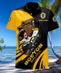 Sportwearmerch NHL Boston Bruins Hawaiian Shirt Short Pants For Fan