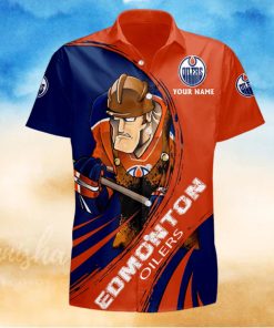 Sportwearmerch NHL Edmonton Oilers Hawaiian Shirt Short Pants For Fan