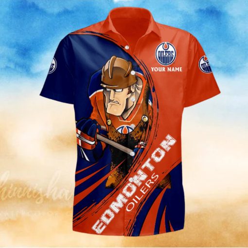 Sportwearmerch NHL Edmonton Oilers Hawaiian Shirt Short Pants For Fan