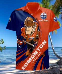 Sportwearmerch NHL Edmonton Oilers Hawaiian Shirt Short Pants For Fan