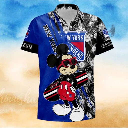 Sportwearmerch NHL New York Rangers Hawaiian Shirt Short Pants For Fan