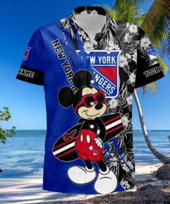 Sportwearmerch NHL New York Rangers Hawaiian Shirt Short Pants For Fan