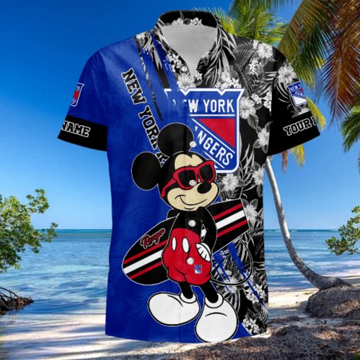 Sportwearmerch NHL New York Rangers Hawaiian Shirt Short Pants For Fan