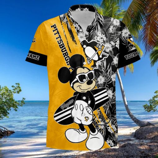 Sportwearmerch NHL Pittsburgh Penguins Hawaiian Shirt Short Pants For Fan