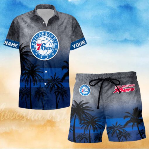 Sportwearmerch Philadelphia 76ers NBA Personalized Hawaiian Shirt And Short Pants For Fan