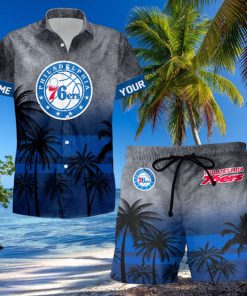 Sportwearmerch Philadelphia 76ers NBA Personalized Hawaiian Shirt And Short Pants For Fan