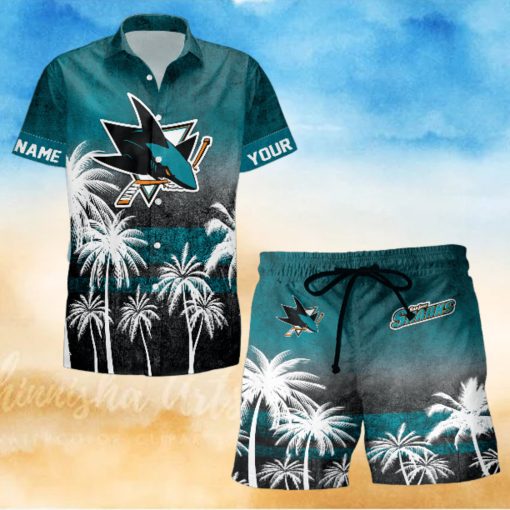 Sportwearmerch San Jose Sharks NHL Special Personalized Hawaiian And Short Pants Cocconut Pattern For Fan