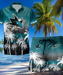 Sportwearmerch San Jose Sharks NHL Special Personalized Hawaiian And Short Pants Cocconut Pattern For Fan