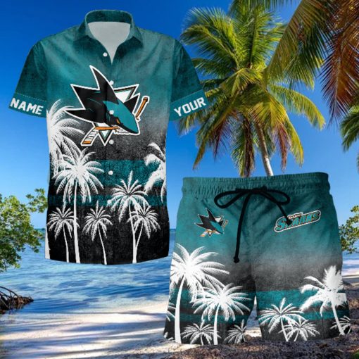 Sportwearmerch San Jose Sharks NHL Special Personalized Hawaiian And Short Pants Cocconut Pattern For Fan