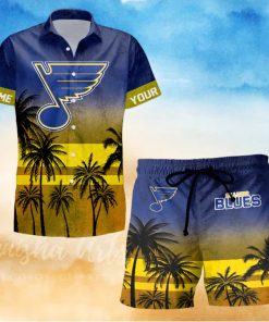 Sportwearmerch St Louis Blues NHL Special Personalized Hawaiian And Short Pants Cocconut Pattern For Fan