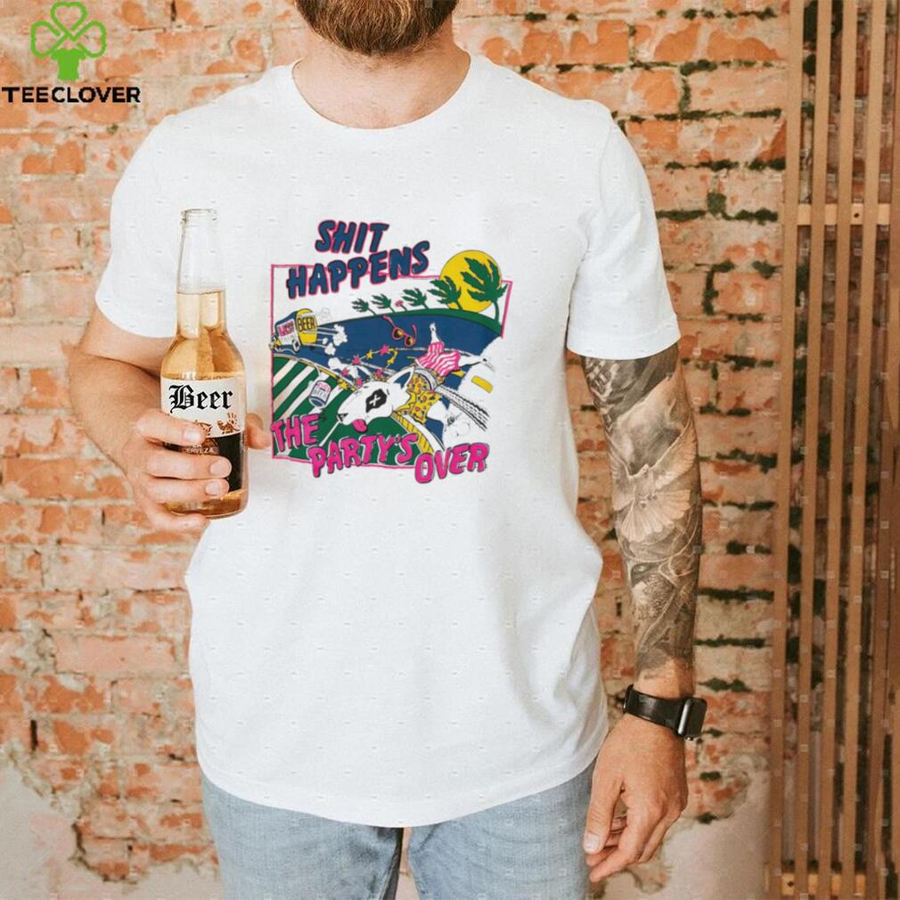 Spuds Mackenzie shit happens The Party’s over vintage shirt