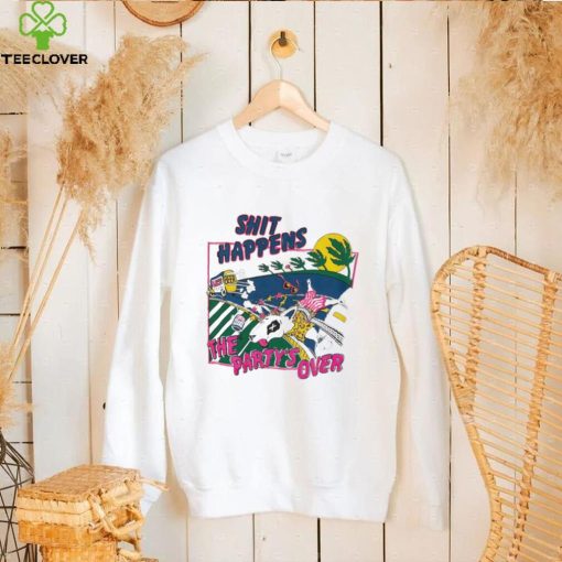 Spuds Mackenzie shit happens The Party’s over vintage shirt