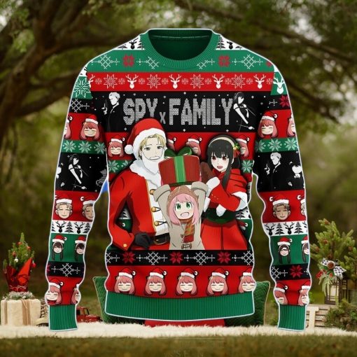 Spy X Family Loid Yor And Anya Ugly Christmas Sweater Anime Men And Women Christmas Gift