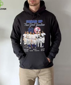 Squad Up New York Yankees Mickey Mantle Babe Ruth Aaron Judge Signatures Shirt