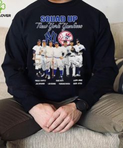 Squad Up New York Yankees Mickey Mantle Babe Ruth Aaron Judge Signatures Shirt