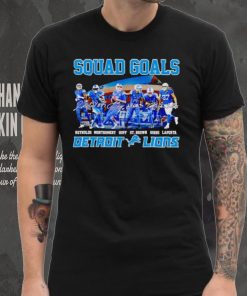 Squad goals Detroit Lions Reynolds Montgomery Goff St Brown signatures shirt