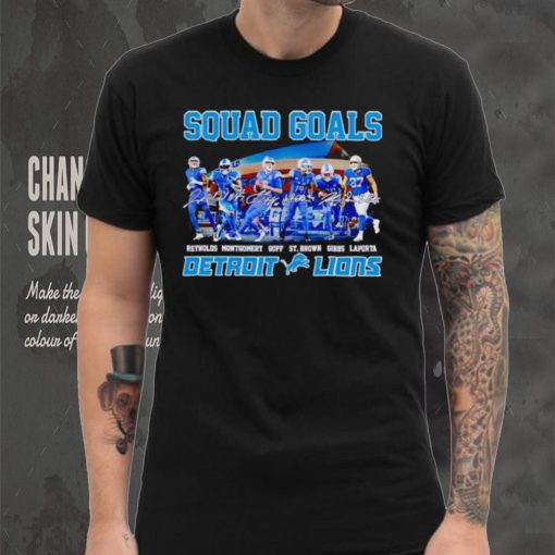 Squad goals Detroit Lions Reynolds Montgomery Goff St Brown signatures hoodie, sweater, longsleeve, shirt v-neck, t-shirt