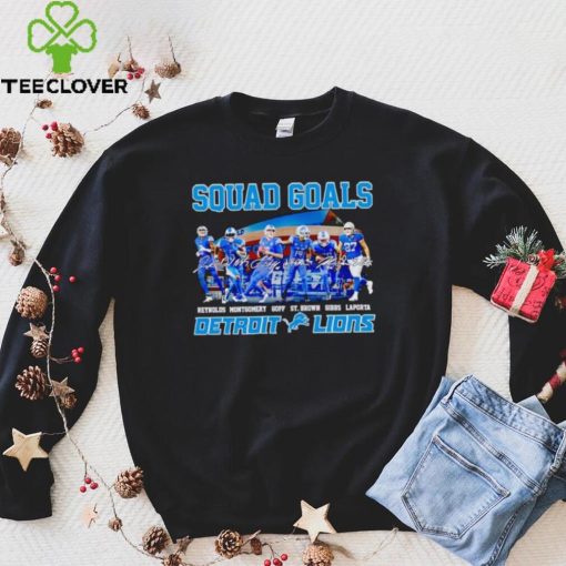 Squad goals Detroit Lions Reynolds Montgomery Goff St Brown signatures hoodie, sweater, longsleeve, shirt v-neck, t-shirt