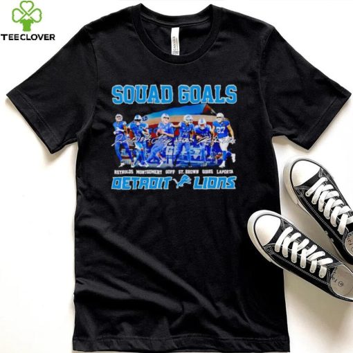 Squad goals Detroit Lions Reynolds Montgomery Goff St Brown signatures hoodie, sweater, longsleeve, shirt v-neck, t-shirt