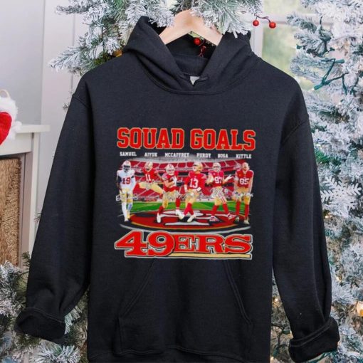 Squad goals San Francisco 49ers Samuel Aiyuk McCaffrey Purdy Bosa Kittle signatures hoodie, sweater, longsleeve, shirt v-neck, t-shirt