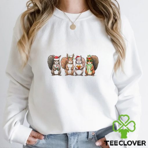 Squirrel Christmas Funny Animals Christmas Shirt