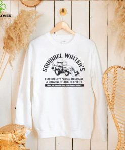 Squirrel Winter’s Emergency Snow Removal And Quarterback Delivery Shirt