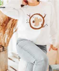 Squirrel and Acorn in a Branch art shirt