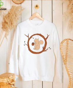 Squirrel and Acorn in a Branch art shirt