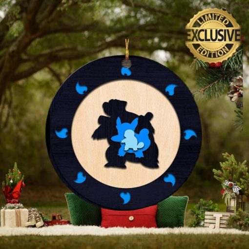 Squirtle Evolution Pokemon Xmas Custom Name Christmas Tree Decorations Ornament