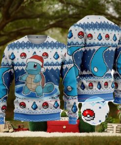 Squirtle Ugly Christmas Sweater Squirtle Christmas Sweatshirt Anime Squirtle Xmas Sweater
