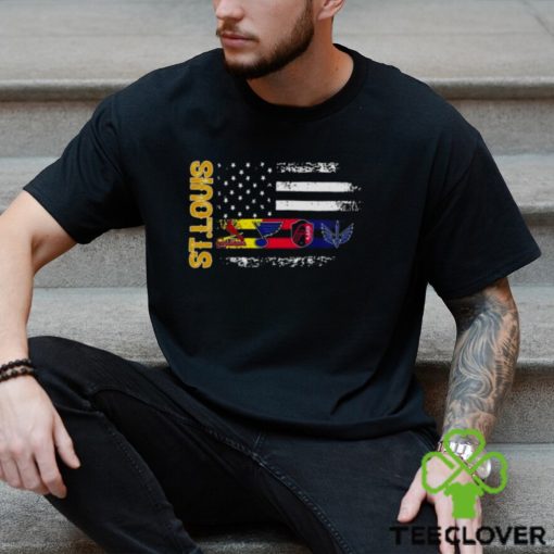 St Louis All Team Sports Flag Cardinals Blues City SC And Battlehawks shirt