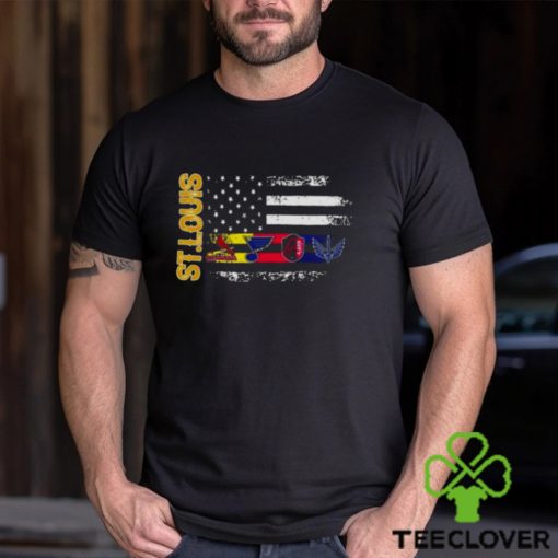 St Louis All Team Sports Flag Cardinals Blues City SC And Battlehawks shirt