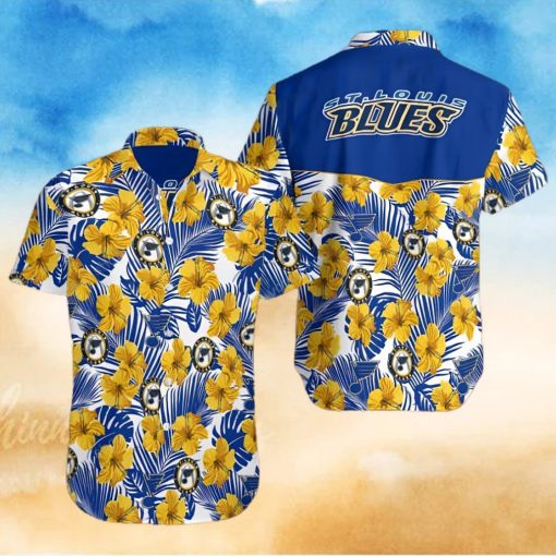 St Louis Blues AOP Short Sleeve Hawaiian Shirt