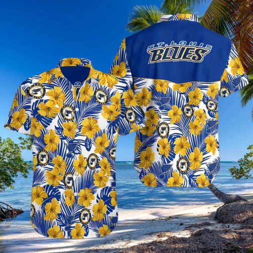 St Louis Blues AOP Short Sleeve Hawaiian Shirt